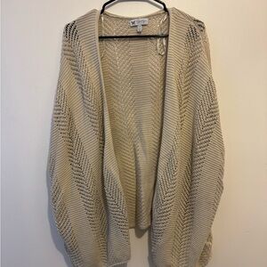 Jessica Simpson Beige Open Knit Cardigan